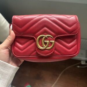 Authentic red Gucci bag